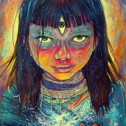 Indigo painting - to no Cosmos